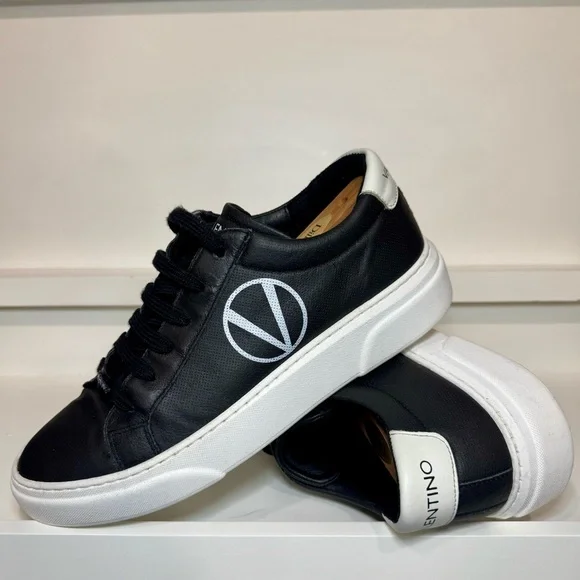 VALENTINO BY MARIO VALENTINO Febo Sauvage Pt. Leather Sneakers Men 7 Women 8.5 - Picture 2 of 16